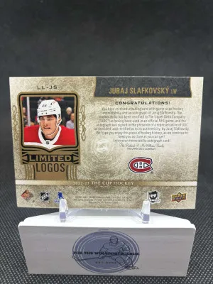 Juraj Slafkovsky 2022-23 The Cup Limited Logos /50 Game Used Patch back